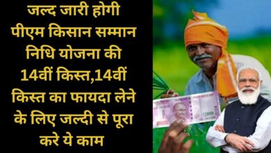 PM Kisan Yojana:जल्द जारी होगी पीएम किसान सम्मान निधि योजना की 14वीं किस्त,14वीं किस्त का फायदा लेने के लिए जल्दी से पूरा करे ये काम