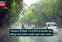 Monsoon Forecast Rajasthan 16 September